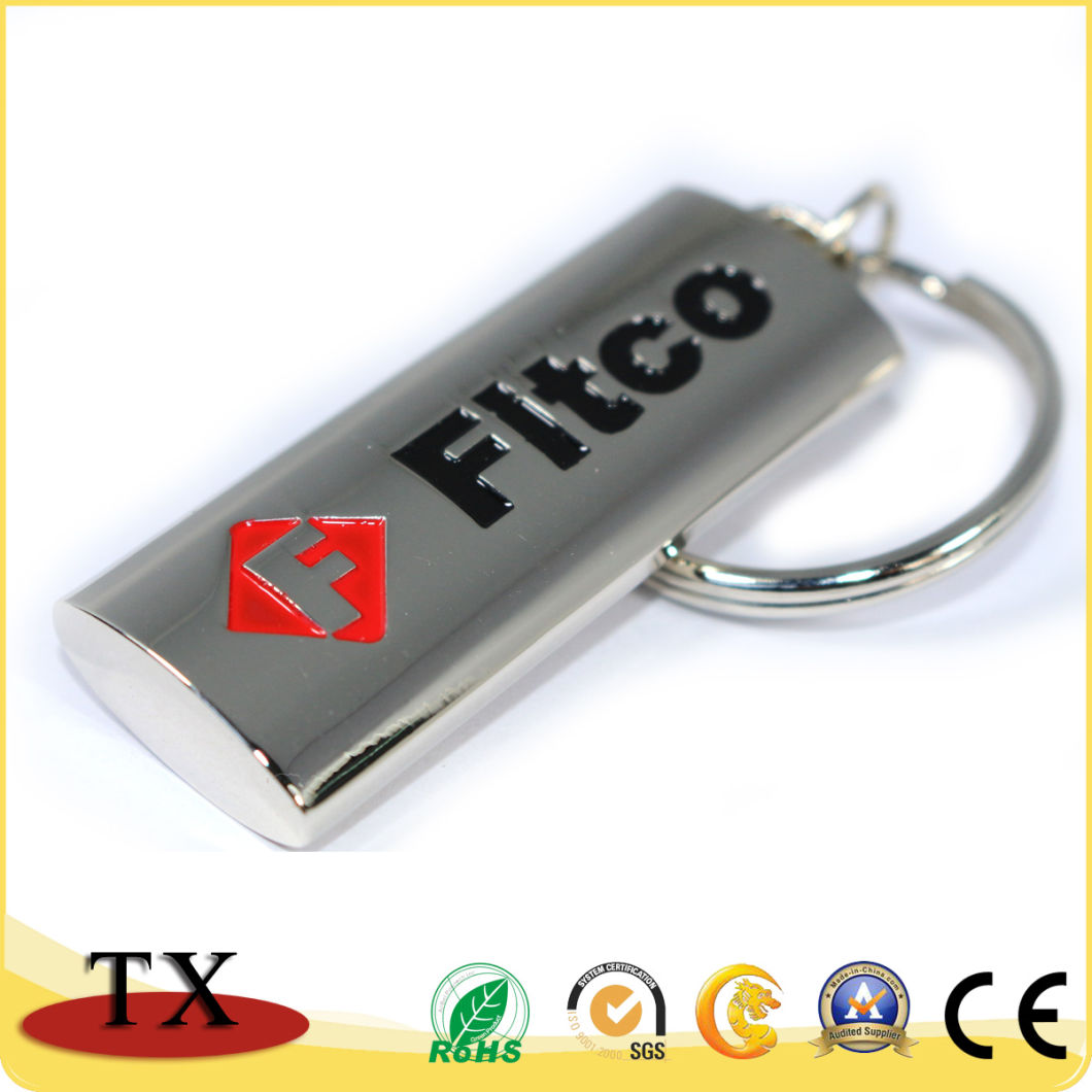 Engraved Logo and Coloring Metal Key Chain for Promotional Gift