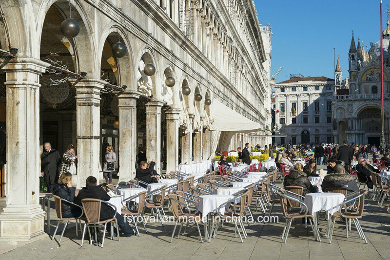 Patio Used Outdoor Dining Leisure Table and Chair Coffee Set Modern Restaurant Canteen Furniture