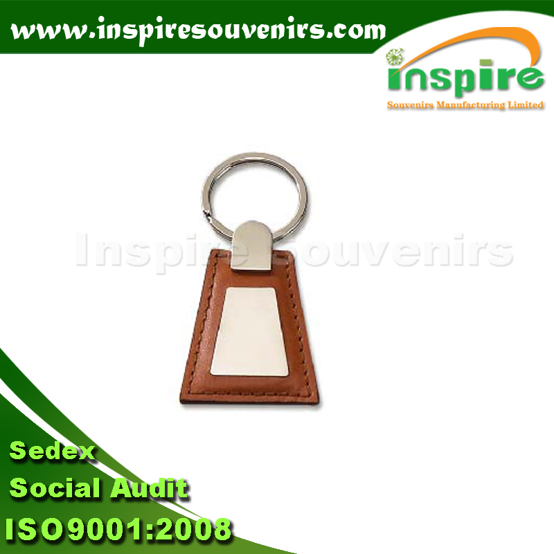 Leather Keychain with Customized Logo for Promotional Keychain