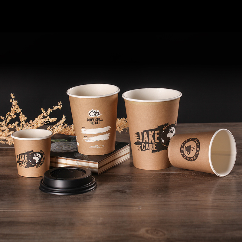 PLA Coated Biodegradable Compostable Paper Cups for Coffee 12oz