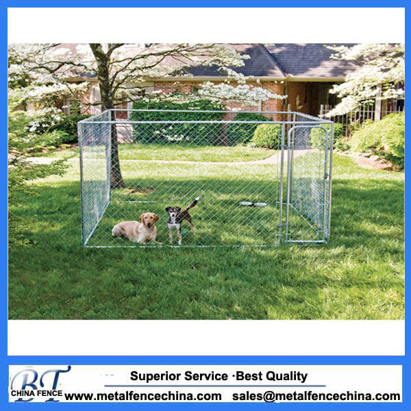 Outdoor Durable Steel Frame Chain Link Large Steel Dog Cage