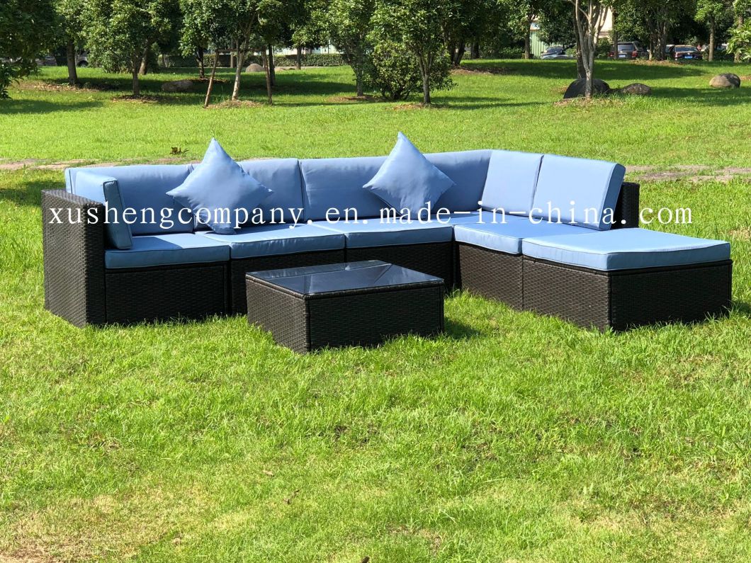 7PCS Kd Modern Leisure Wicker Rattan Patio Home Hotel Office Outdoor Garden Furniture Sofa