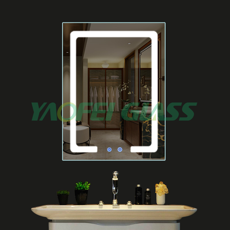 5mm Frameless Modern Bathroom LED Mirror with Fogless