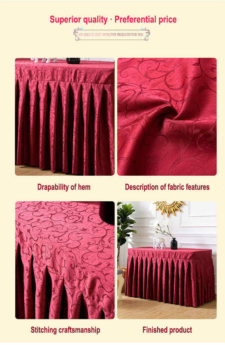 Cheap Pink Square Table Skirt