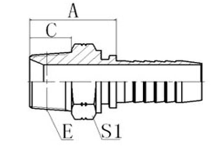 15611 NPT Male Hydraulic Hose Fitting