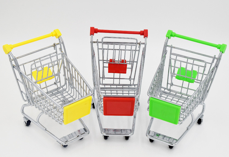 Kids Toy Grocery Metal Shopping Carts