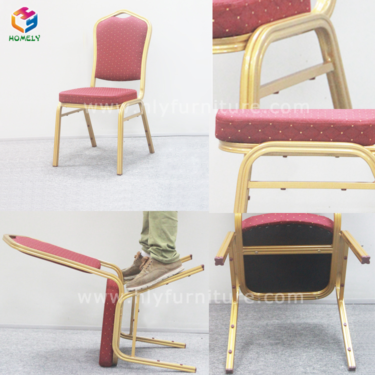 Stacking Aluminum Iron Steel Metal Hotel Wedding Dining Banquet Chair