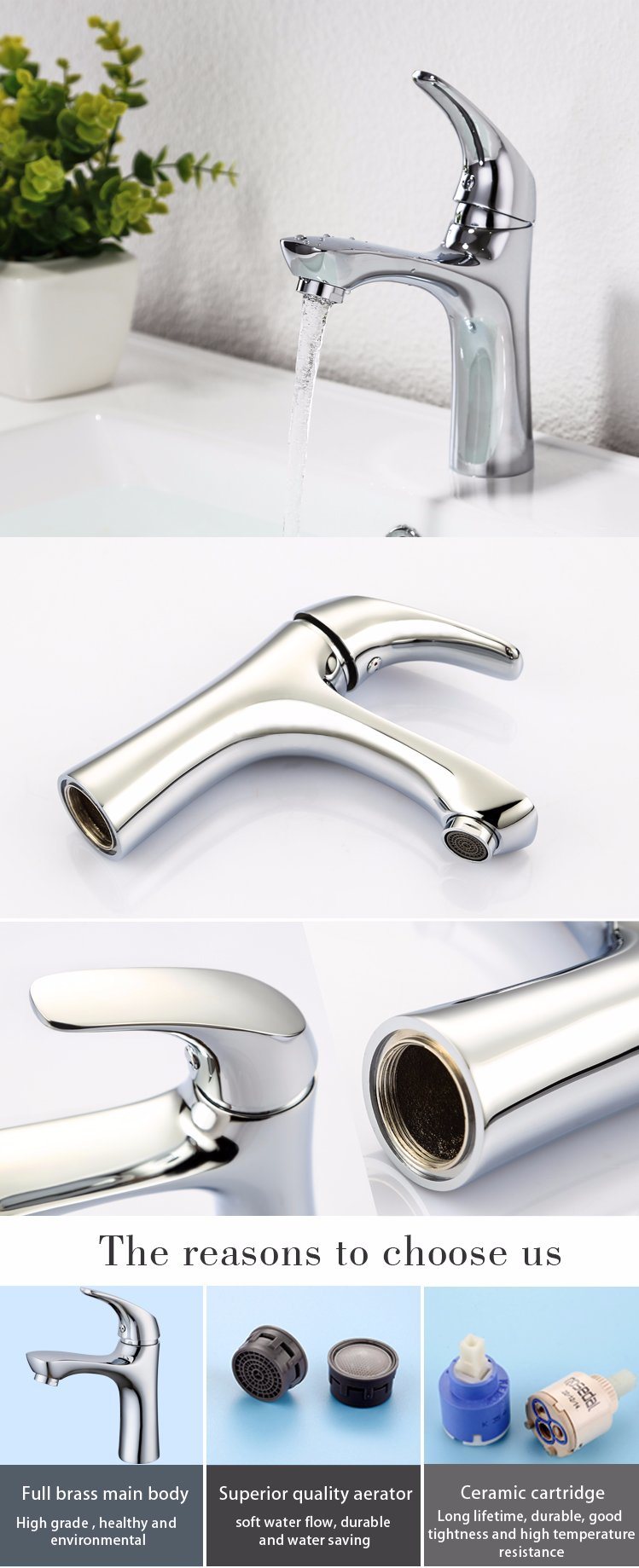 Free Shipping Chrome Plated Sanitary Ware Basin Faucet From China