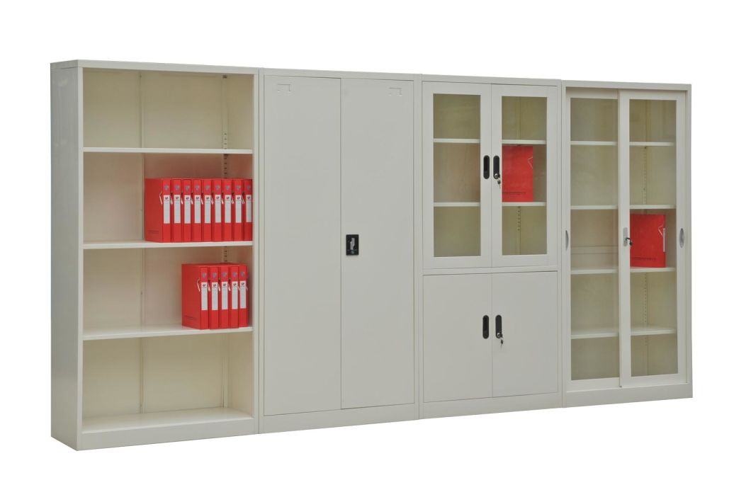 Metal Cupboard with Mirror and Inside Safe Box Steel 2-Doors Filing Cabinet Cmax-FC02-009