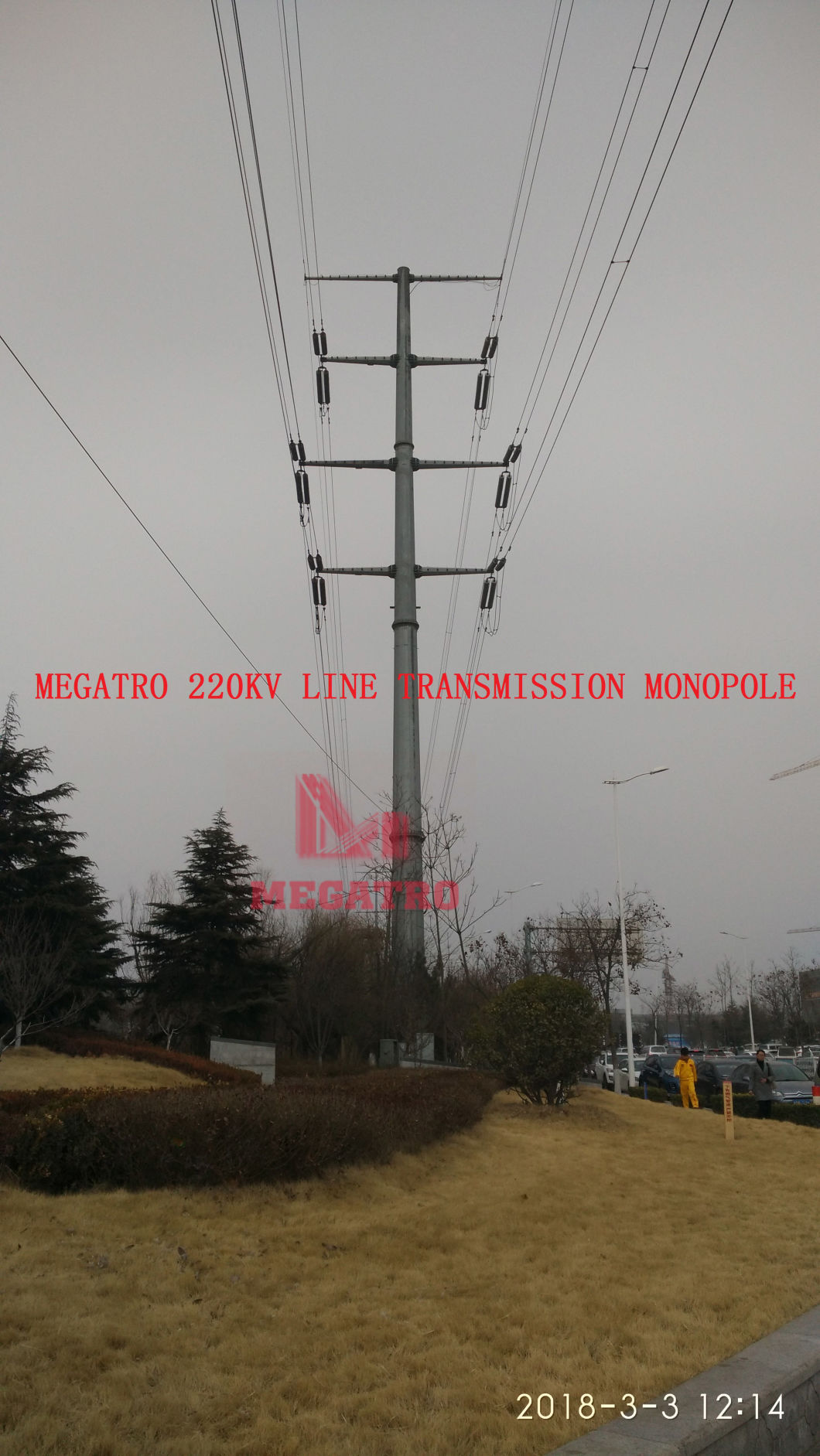 Megatro 220kv Line 220sj10L-21 Double Circuit Tension and Pylin Pole Tower