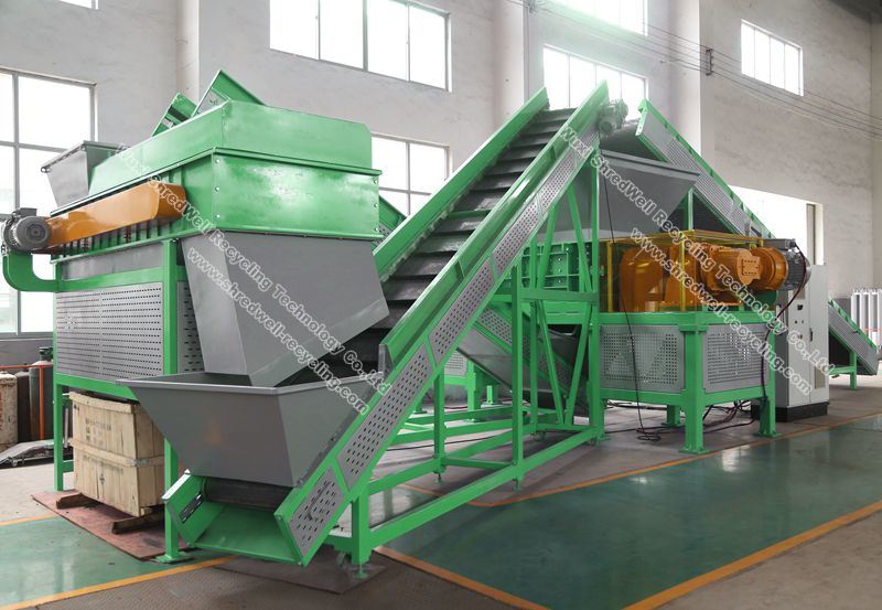 Old Tire Recycling System for Making Rubber Chip