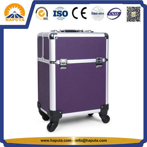 Rolling Makeup Case Travel Makeup Storage Trolley Case (HB-6348)