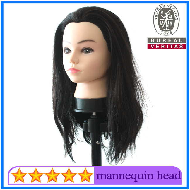 100% Human Hair Mannequin Head for Training