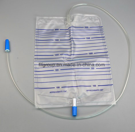 Competitive Price Pull-Push Valve Outlet Disposable Urine Bag for Adult