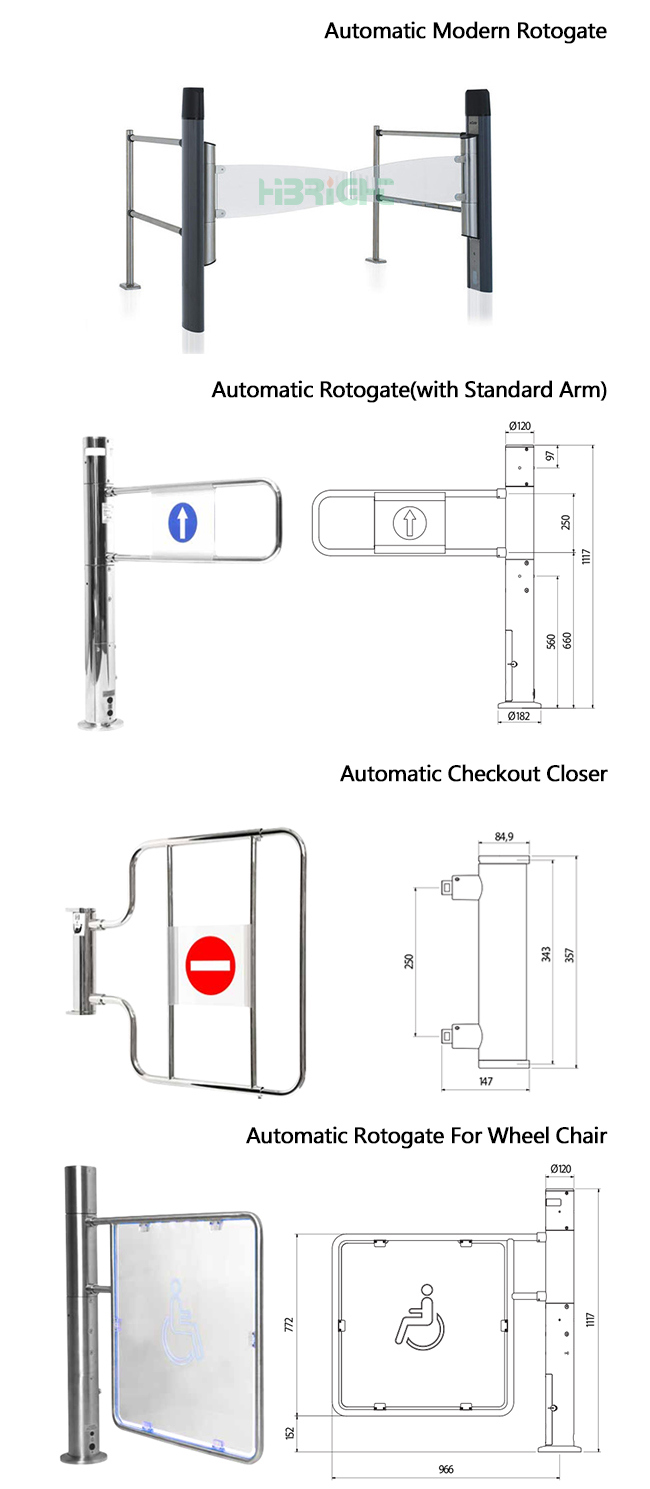 Supermarket Turnstile Machenical Swing Gate