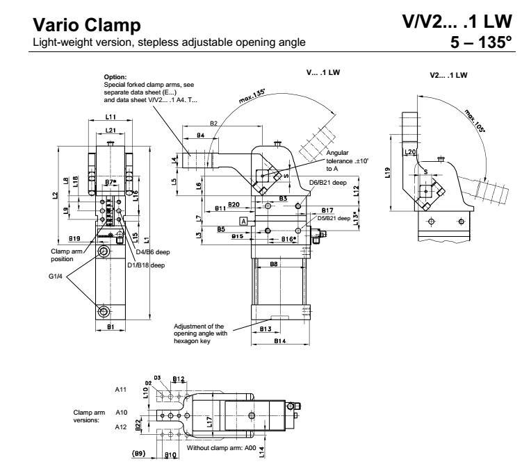 Welding Fixture Pneumatic Cylinder/De Sta Co Pneumatic Clamp Cylinder