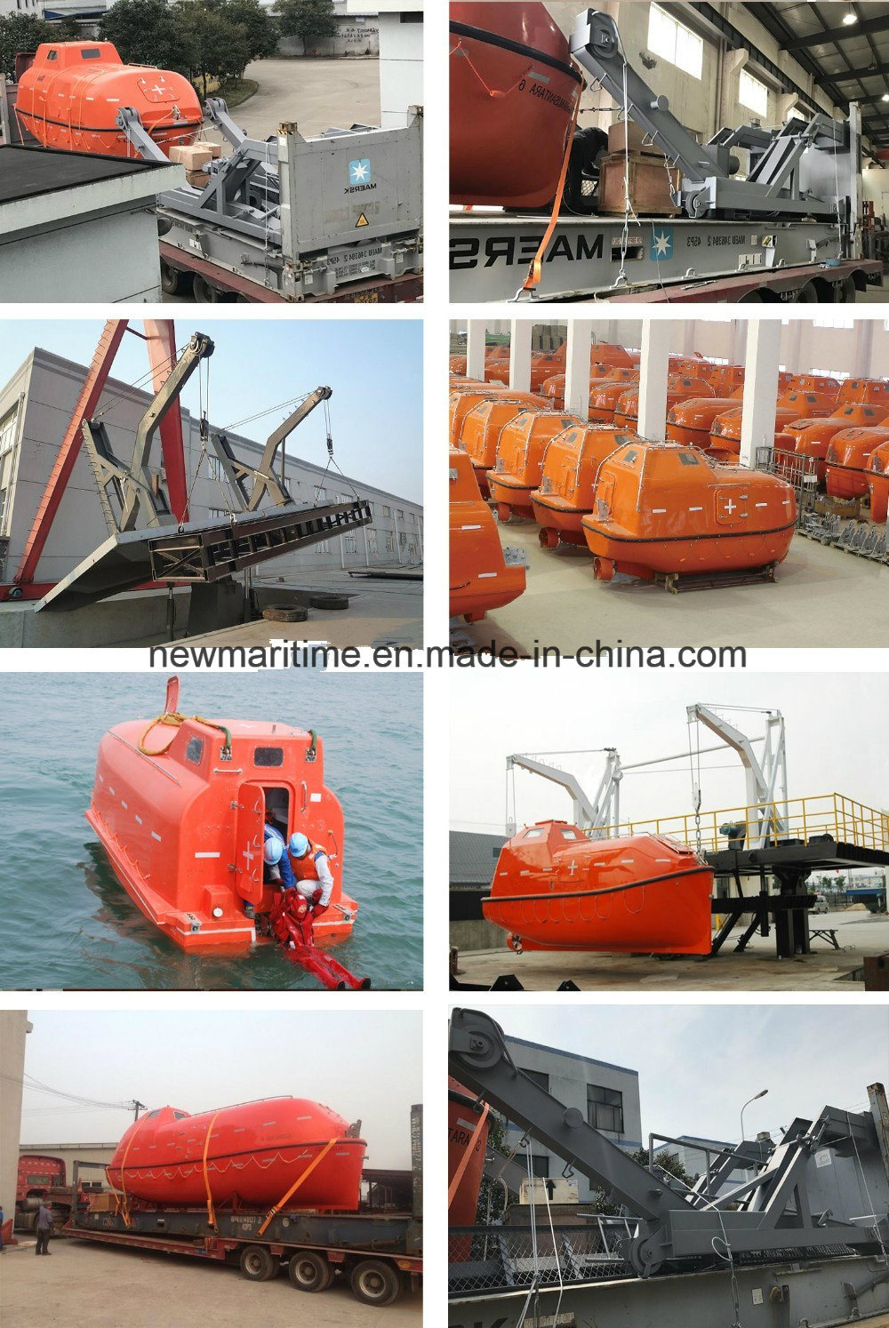 7 Meters FRP Marine Fireproof Lifeboat for Sale