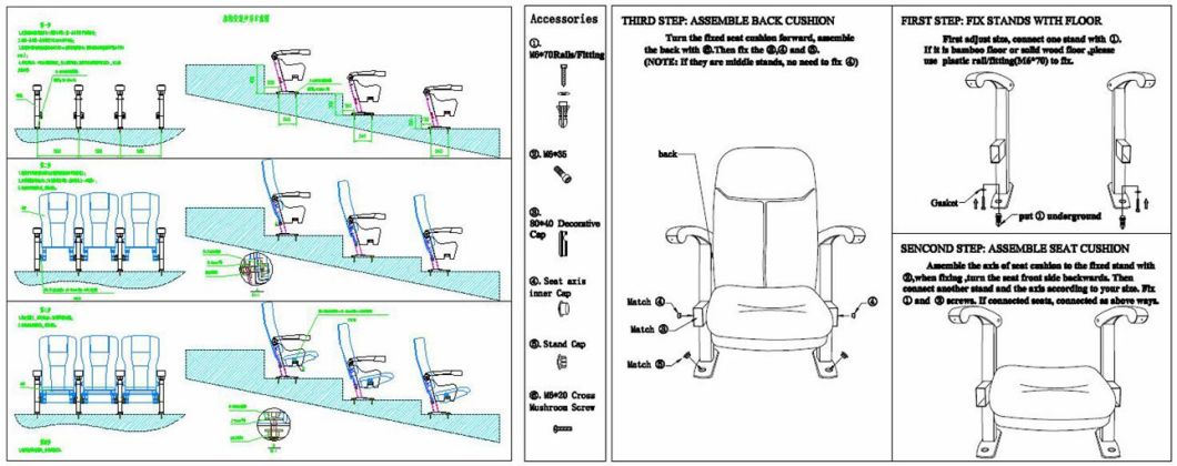 Rocking Cinema Seat VIP Seating Imax Auditorium Theater Chair (EB02DA)