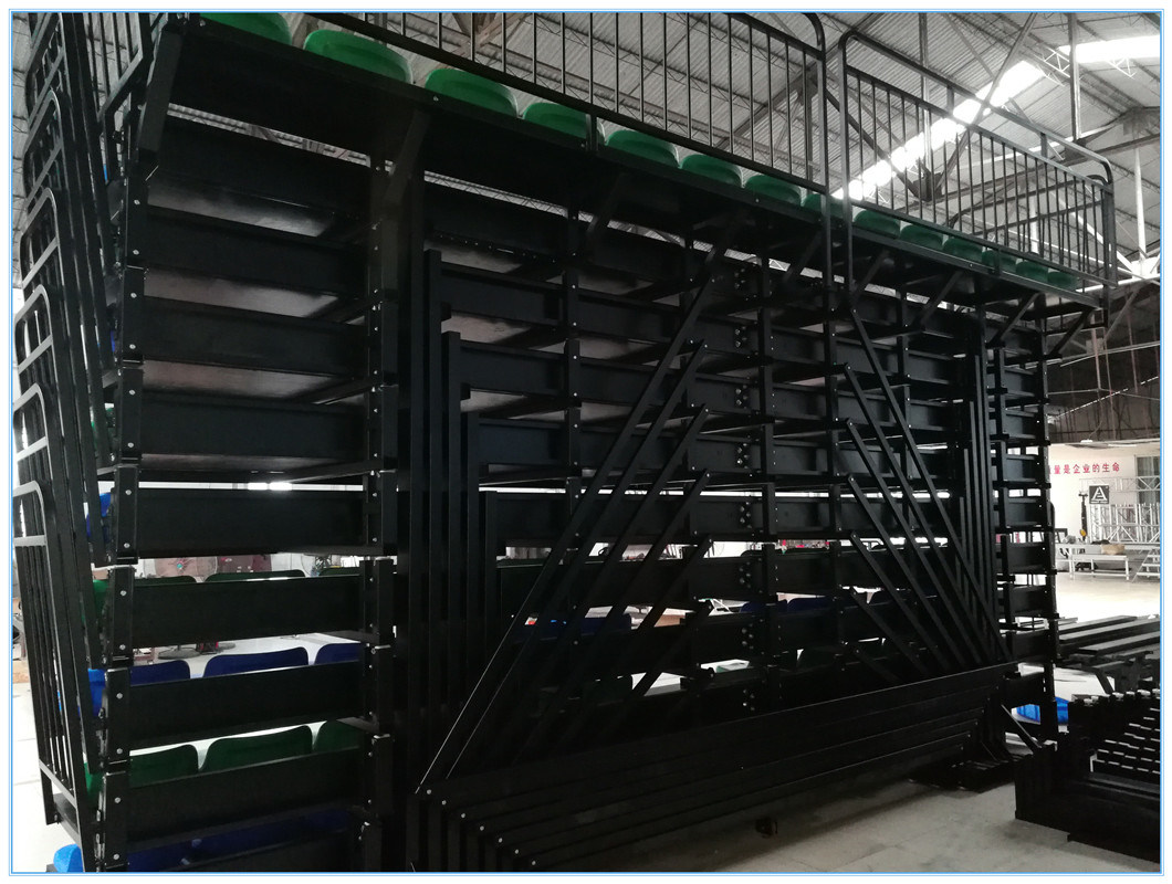 High Quality Metal Structure Plastic VIP Seats Indoor Gym Telescopic Grandstand Bleachers