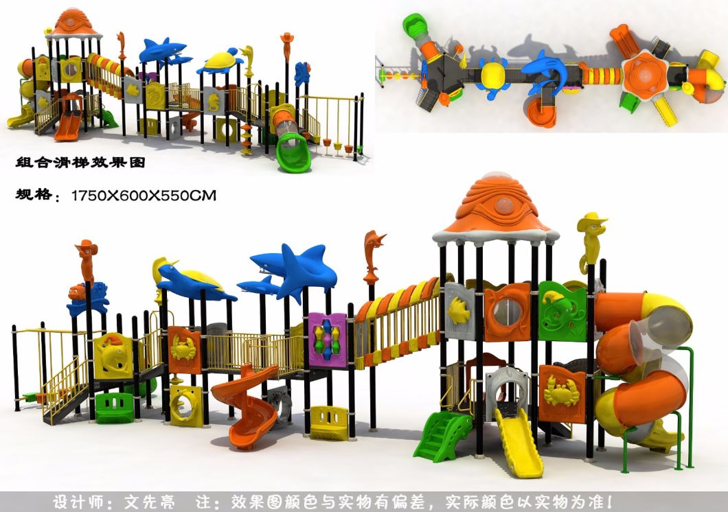 Tongyao Factory Kids Outdoor Playground Plastic Slides for Sale