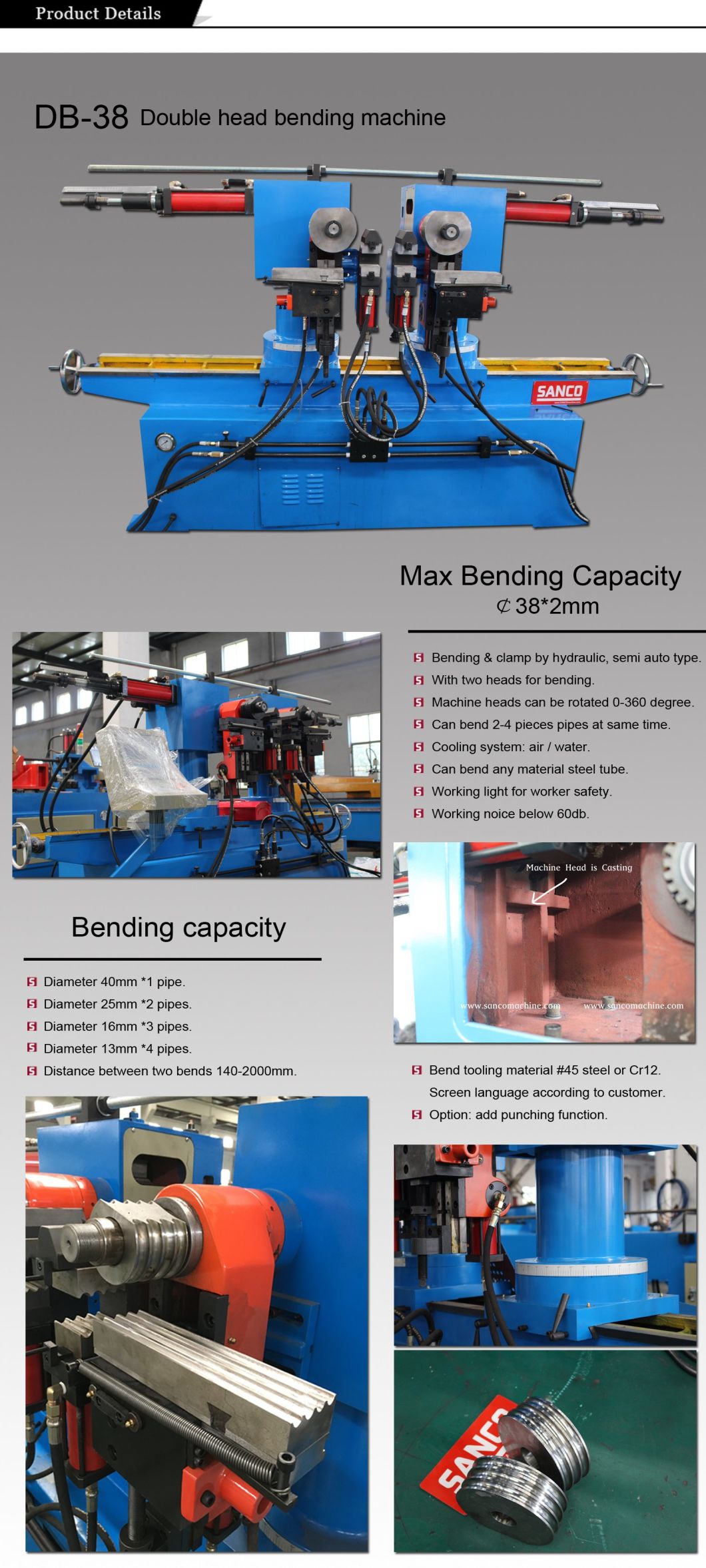 Double Headed Pipe and Tube Bending Machine, Tube Bender, Pipe Bender