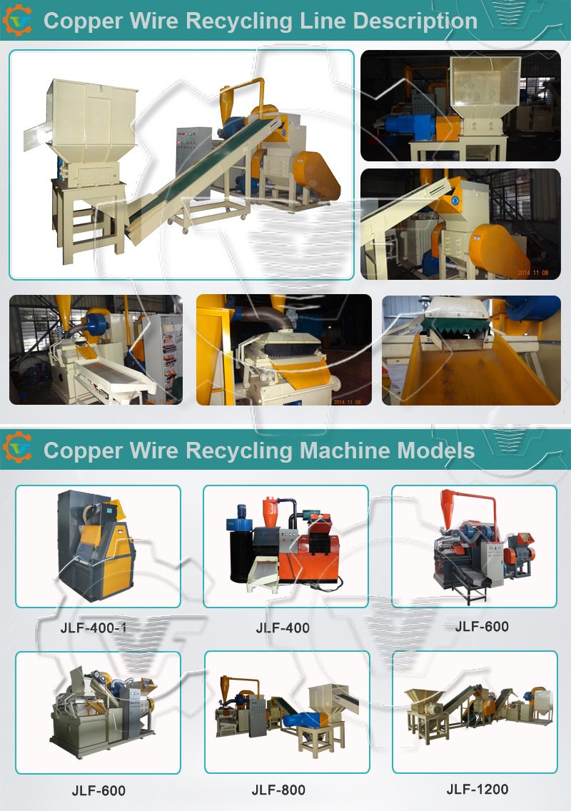 Line Type Scrap Copper Wire Shredder and Granulator Machine