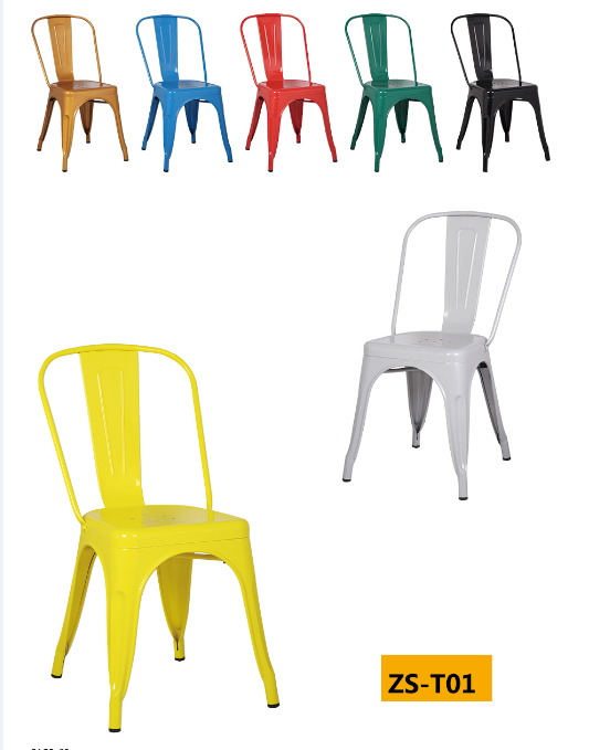 Metal Chairs with Arms Tolix Style Gun Metal Indoor/Outdoor Use Stackable