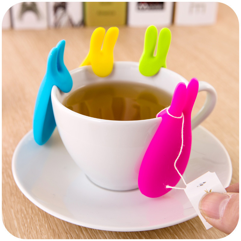 Mug Gift Silicone Tea Paper Bag Infuser Holder Tea-Bag Hanger