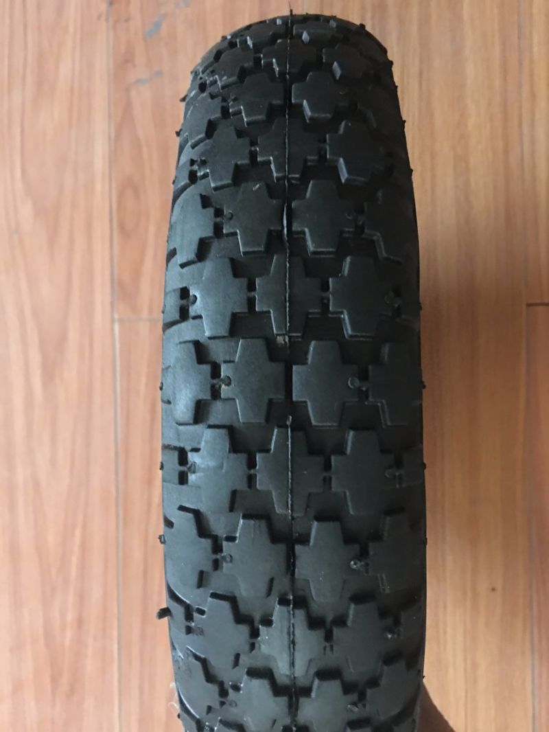 3.50-4 Rubber Wheel Tire with Steel Rim Wheelbarrow Tyre