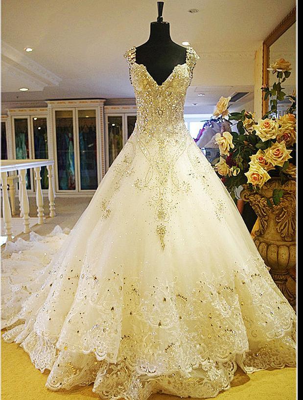 2017 Lace Net Beaded Mermaid Bridal Wedding Dresses 6832