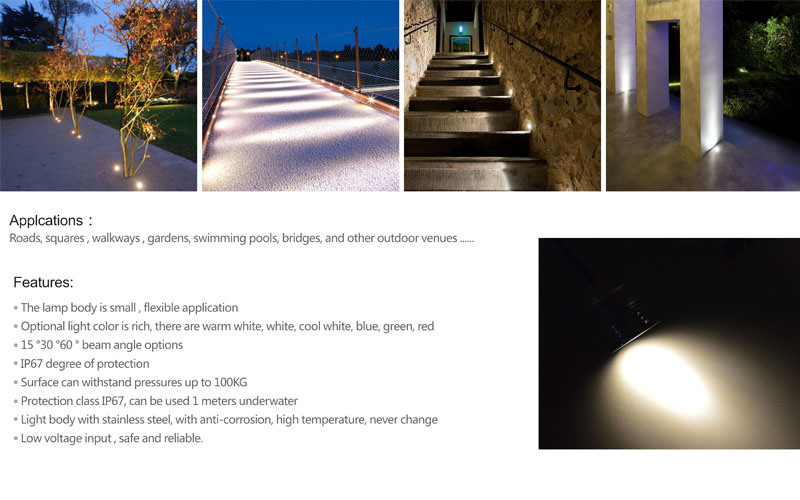 1W 3W 12V 24V CREE Xbd LED Spotlight for Garden Outdoor Lighting