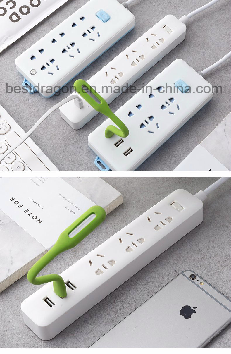 Power Strip 3-Outlet Surge Protector with 4-USB Charging Smart Power Socket with 6.5FT Extension Cord