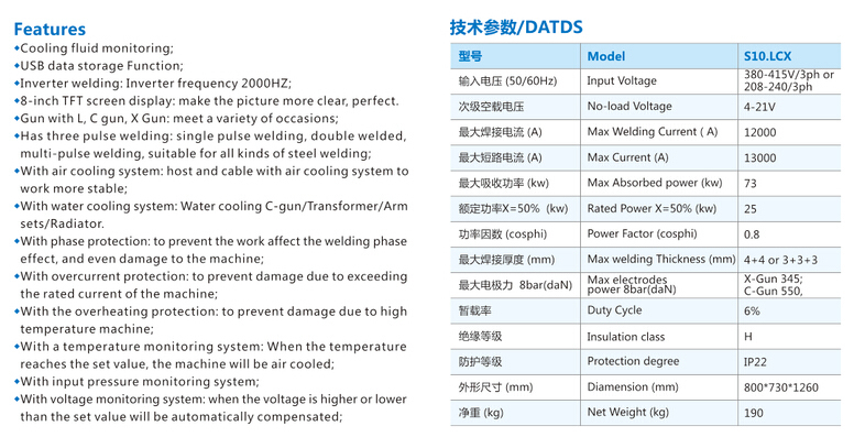 14000A Inverter IGBT Spot Welding Machine for Auto Repair with Xcl Gun