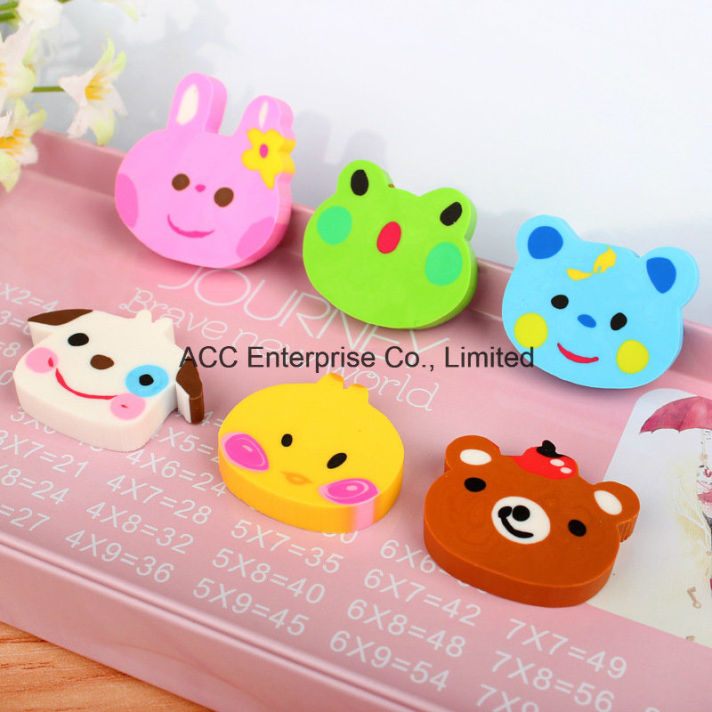 Animal Face Erasers