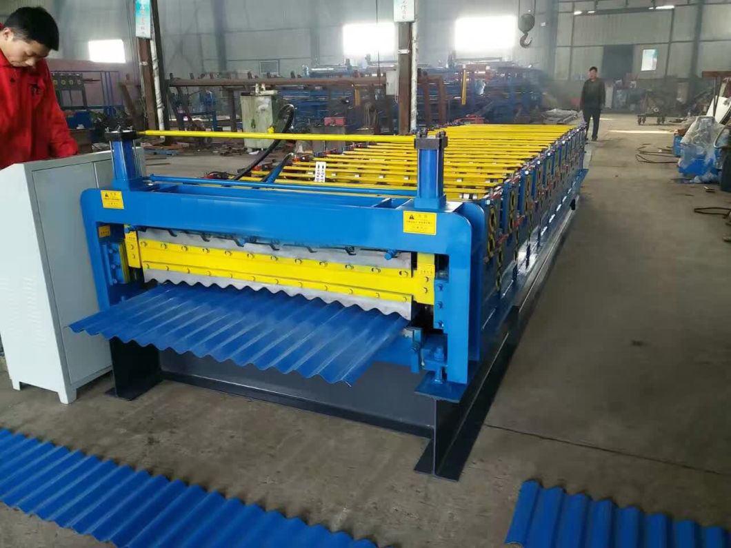 New Roof Use Double Layer Corrugated Trapezoidal Profile Steel Roofing Sheet Roll Forming Machine Roof Tile Making Machine Price