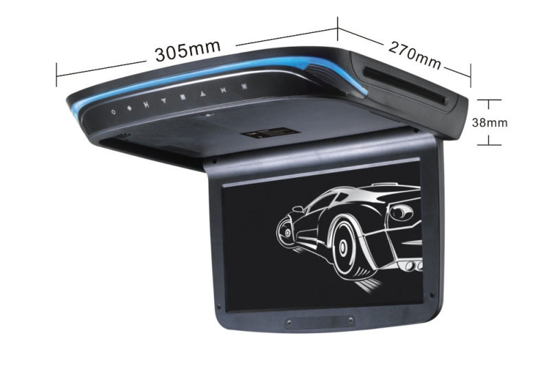 10.2 Inch Bus Roof Ceiling Mounted LED DVD Player Monitor with Built-in IR and FM Transmitter Flip Down Car Monitor