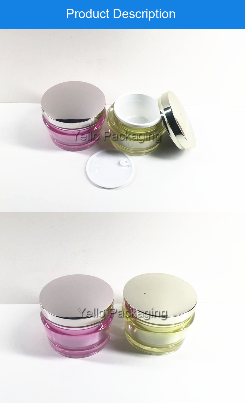 Cosmetic Container Packaging Acrylic Plastic Jar 100g