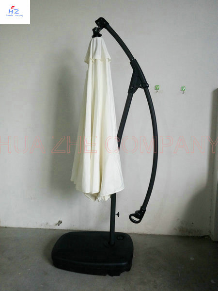 Hz-Um71 10ft (3m) Hand Push Hanging Banana Umbrella Garden Umbrella Outdoor Umbrella Parasol Sun Umbrella