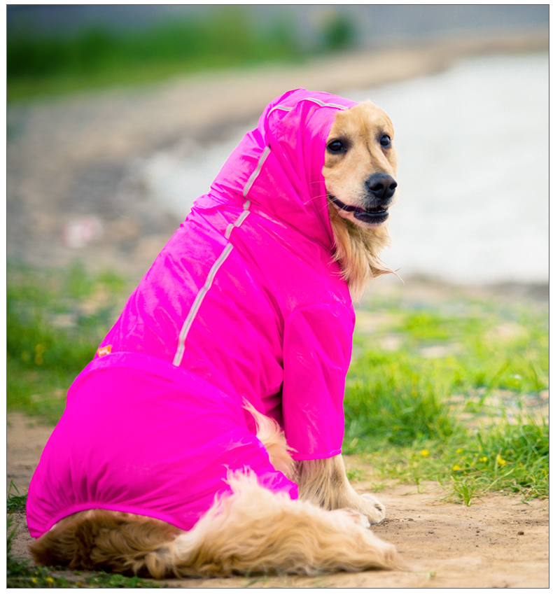 2018 Pet Clothes Coldproof Waterproof PVC Dog Raincoat