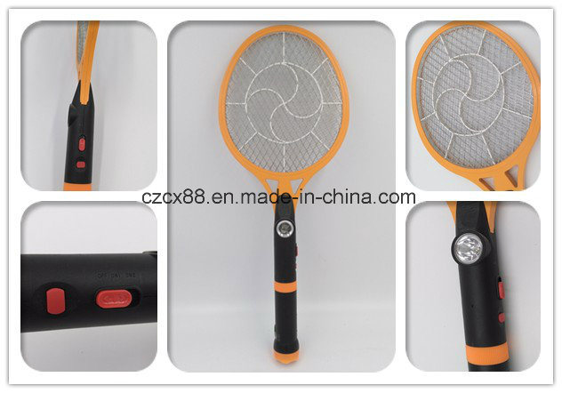 3 Layers Rechargeable Anti Mosquito Kill Racket with LED Torch
