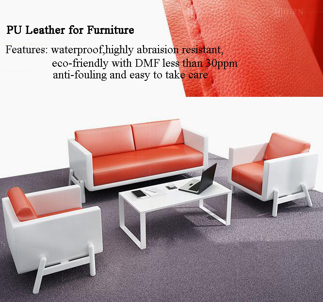 Soft Eco Friendly PU Leather for Making Accent Furniture