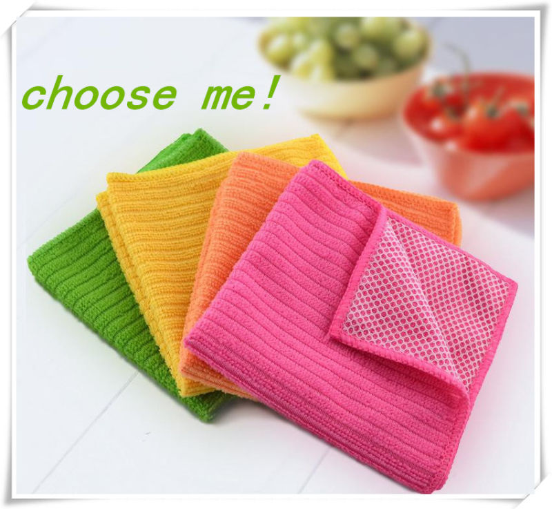 High Quality Cleaning Cloth Double Use Microfiber Cloth for Multipurpose