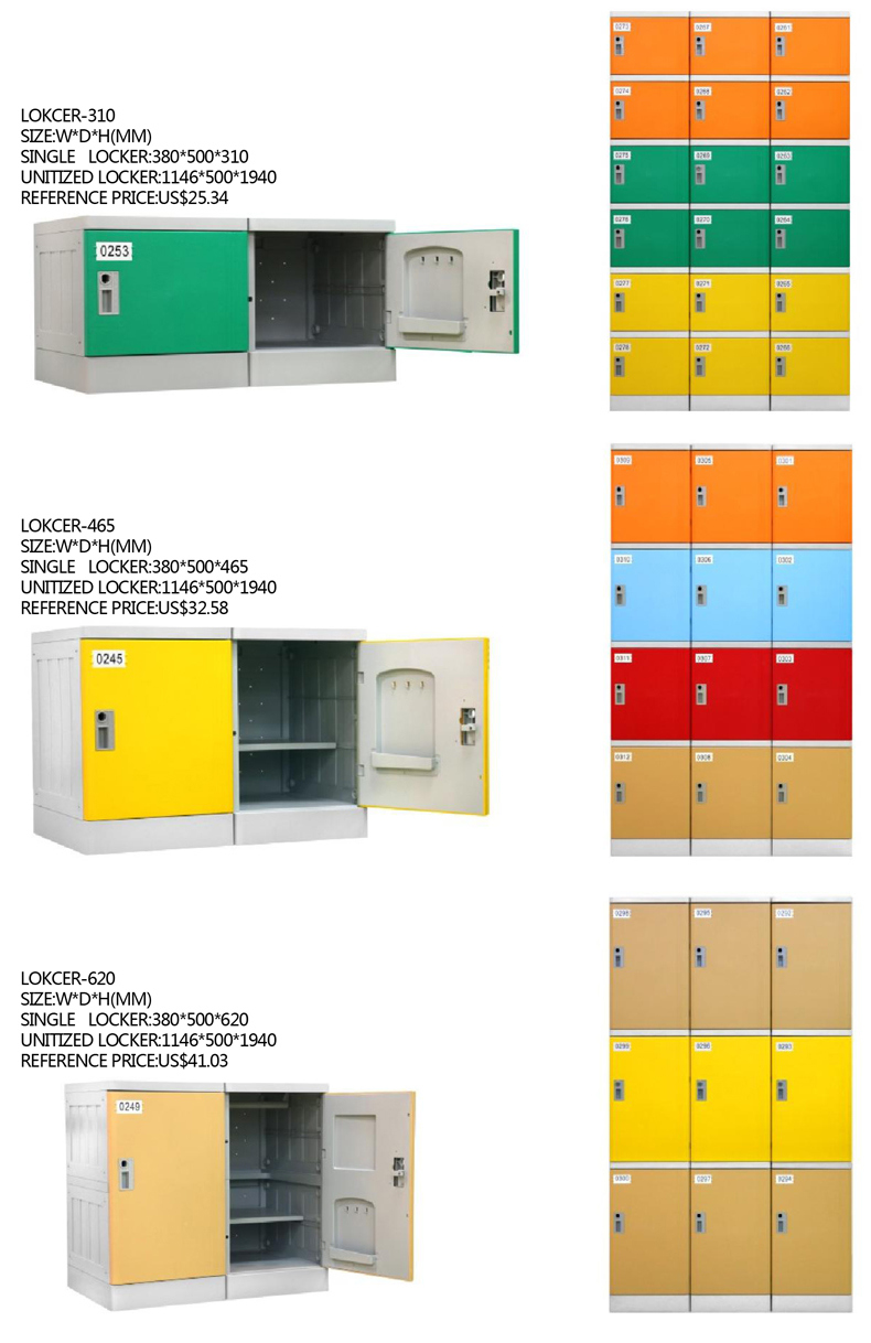 ABS Plastic Steel Shelf Sports Lockers Cupboard Locker