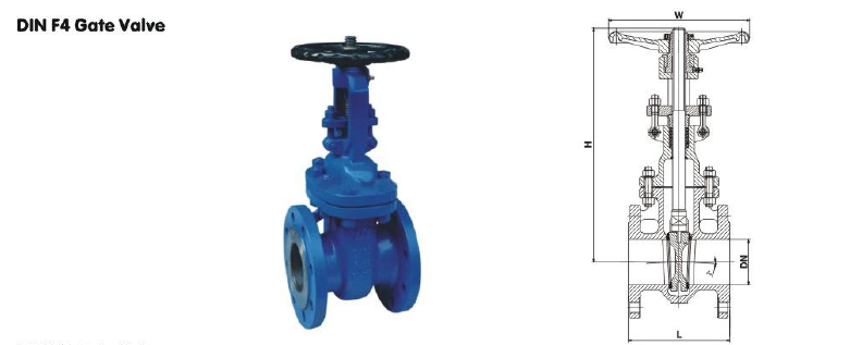 DIN3202 F4 Rising Stem Cast Steel Gate Valve