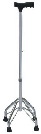 Height Adjustable Aluminum Walking Stick with Plastic Handle