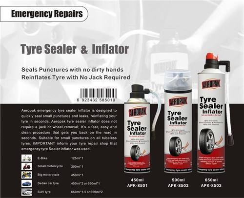 Aeropak Tyre Inflate Seal 450ml 500ml 650ml