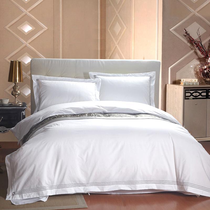 Home Textile 100% Cotton Satin 400tc Bed Linen Bedding Set (JRD994)