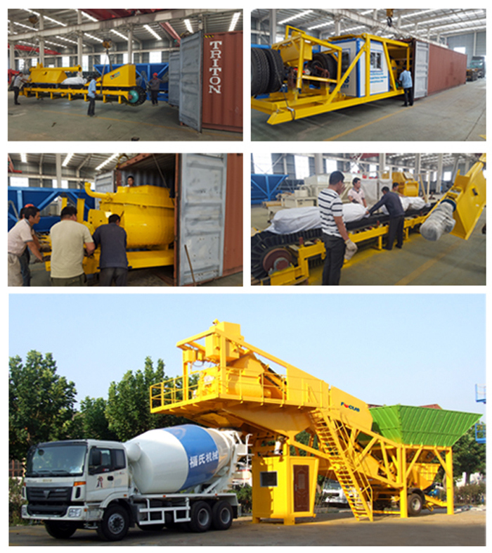 Easy Transport Yhzs35 (35m3) Mobile Concrete Batching Plant