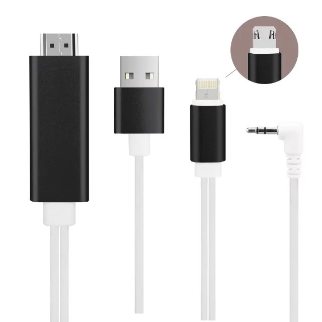 Support Android System Micro+Type C to HDMI Cable