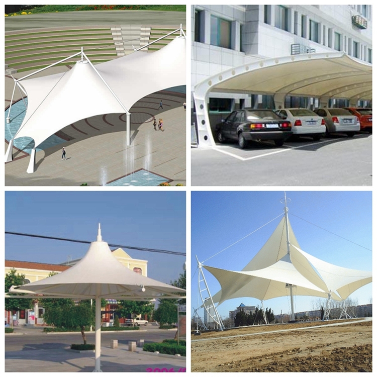 Landscape Membrane Architectural Tent Fabric PVDF Ceiling Cover